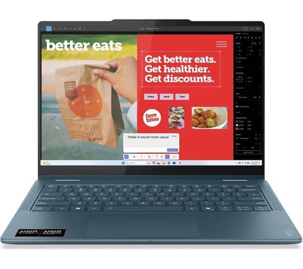LENOVO Yoga 7 14" 2-in-1 AMD Ryzen AI 7 24GB 1TB Tidal Teal - Image 2