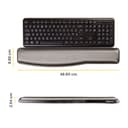 Fellowes Keyboard Wrist Rest - Premium Gel Wrist Rest with Non Skid Rubber Base - Adjustable Ergonomic Wrist Support for Computer, Laptop, Home Office Use - Black thumbnail 2
