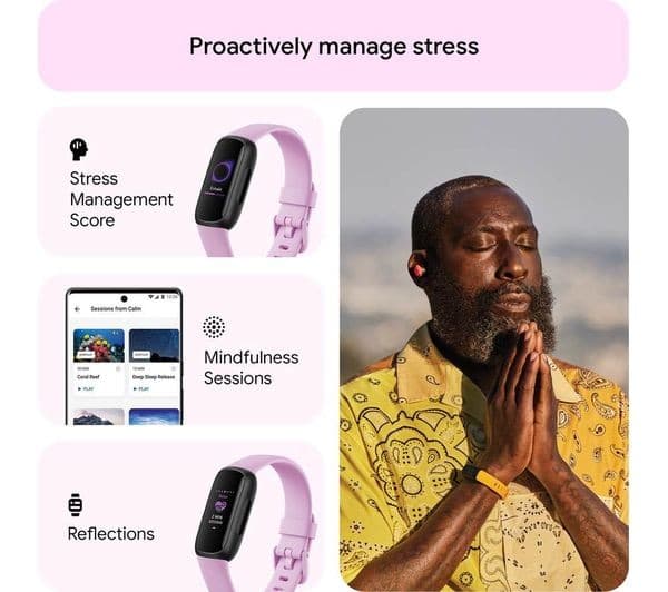 Fitbit Inspire 3 Fitness Tracker - Lilac Bliss - Image 3