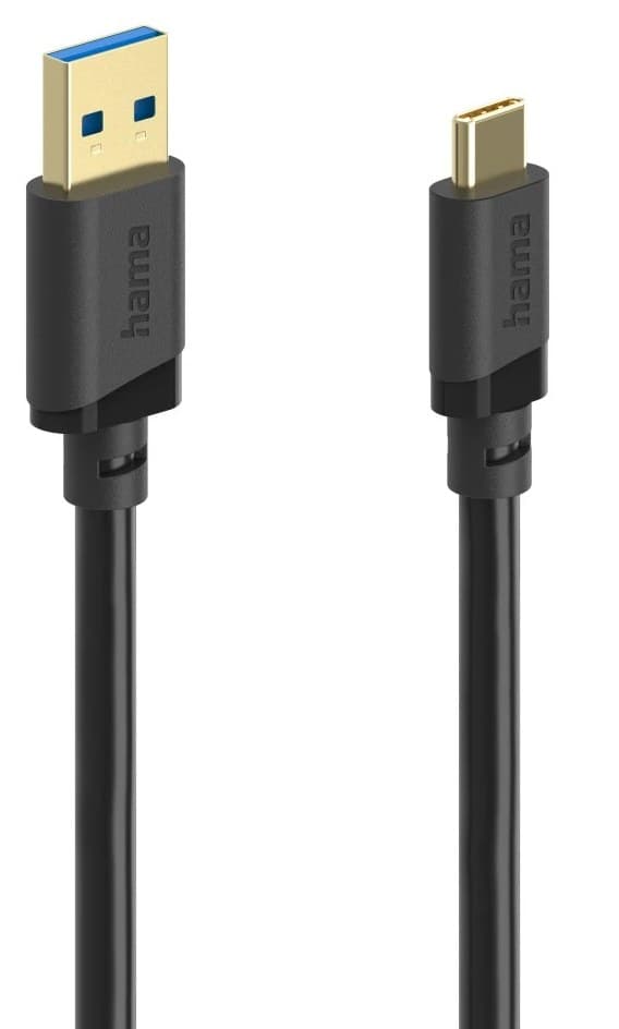 Hama USB-A to USB-C Cable, USB 3.2 Gen 1, 5 Gbit/s, Black - 1.5m - Image 2