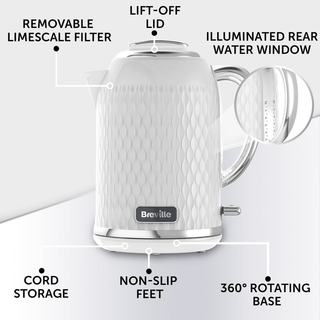 Breville VKT117 Curve Kettle - White and Chrome - Image 6