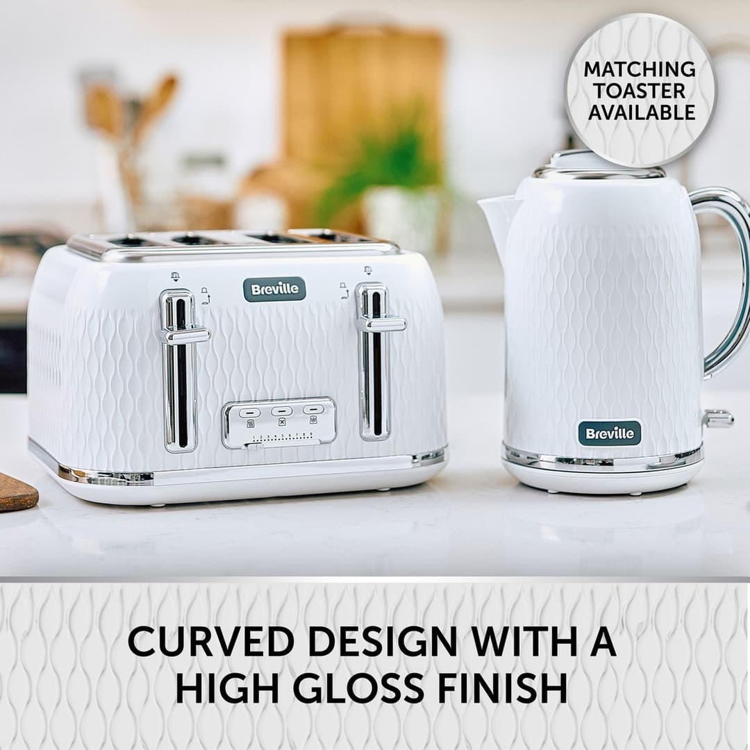 Breville VKT117 Curve Kettle - White and Chrome - Image 7