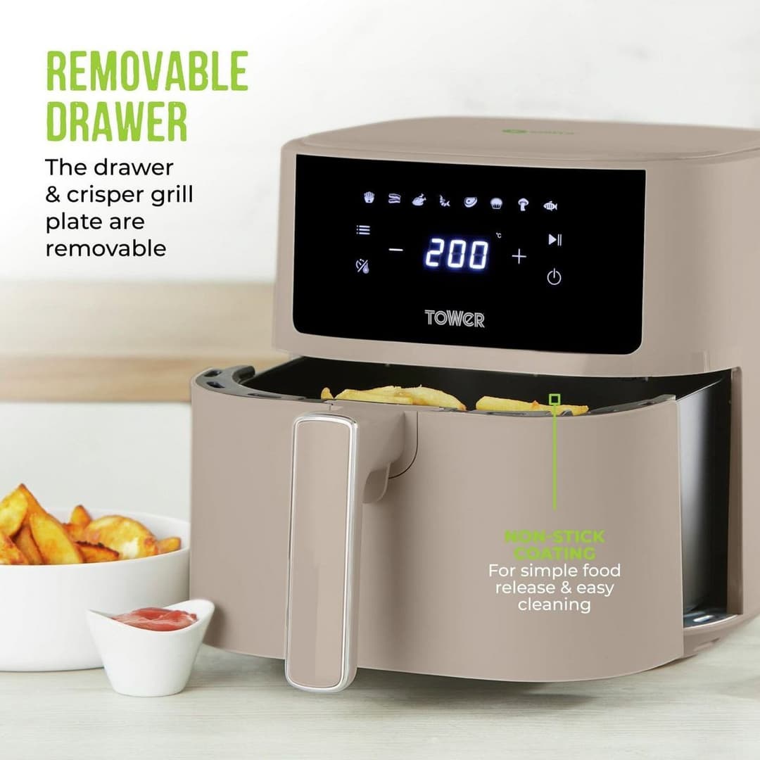 Tower T17169MSH 6L Digital Air Fryer - Latte - Image 3