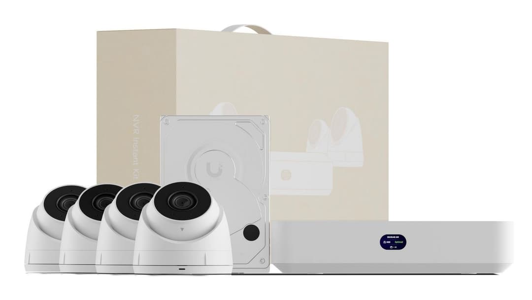 Ubiquiti UniFi Protect NVR Instant Kit (UNVR-Instant-Kit) - Compact NVR with 4x G5 Turret Ultra Cameras and 1TB HDD - Image 1