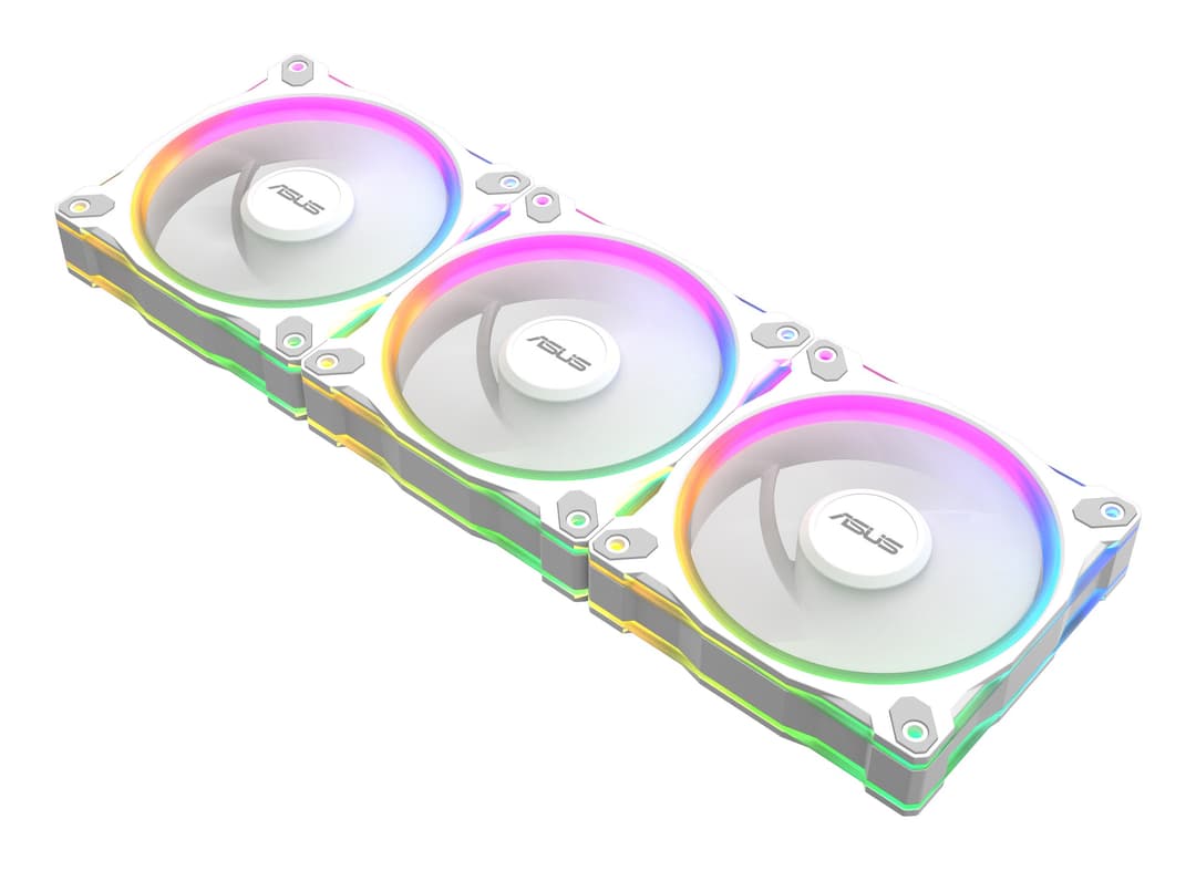 ASUS Prime MR120 ARGB 120mm PWM PC Fan - White 3-Pack - Image 3