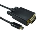 USB-C to VGA 1080P 60HZ 1 Meter Black Data Cable thumbnail 1
