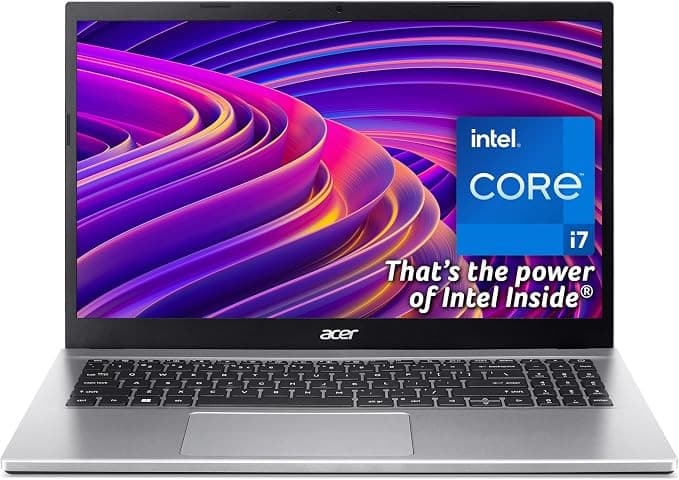 Acer Aspire 3 A315-59 Laptop, Intel Core i7-1255U, 8GB RAM, 512GB SSD, 15.6” Windows 11 – Silver