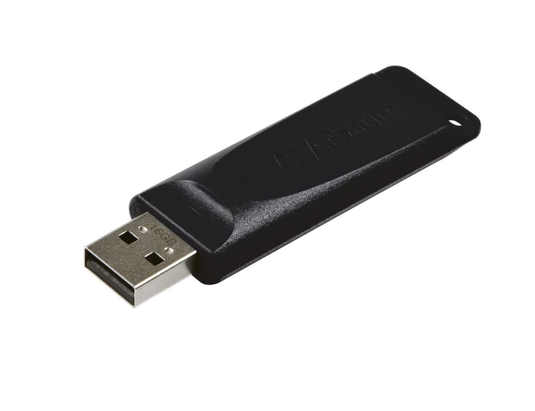 Verbatim Store 'n' Go Slider USB 2.0 Memory Stick - 16 GB, Black - Image 1