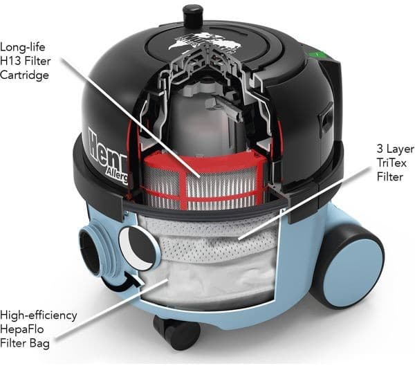 NUMATIC Henry Allergy HVA 160-11 Cylinder Vacuum Cleaner - Blue - Image 3