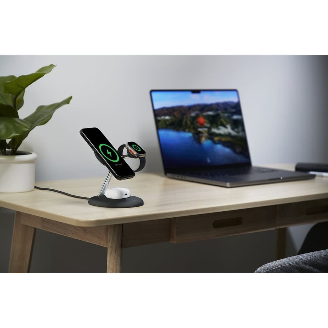 Belkin 3 in 1 MagSafe Compatible Qi2 Wireless Charger -Black - Image 6