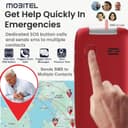 Mobitel 8010 4G Senior Mobile Phone Flip Design Loud Speaker Charging Dock Red thumbnail 9