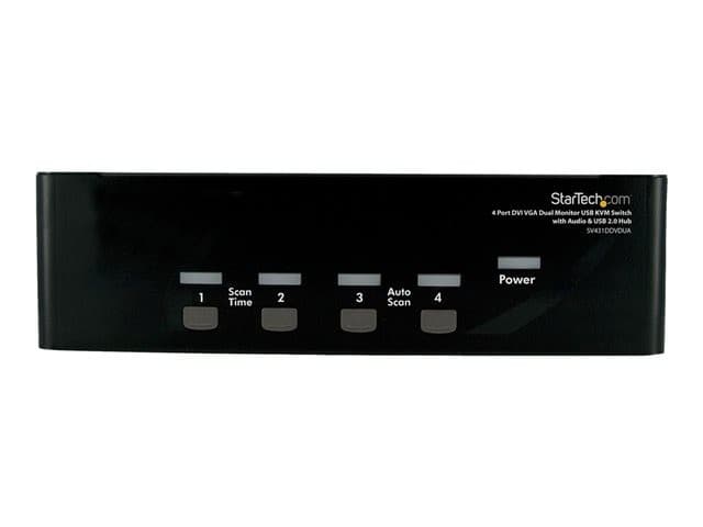 StarTech SV431DDVDUA KVM Switch 4-Port Black