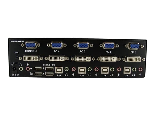 StarTech SV431DDVDUA KVM Switch 4-Port Black - Image 3