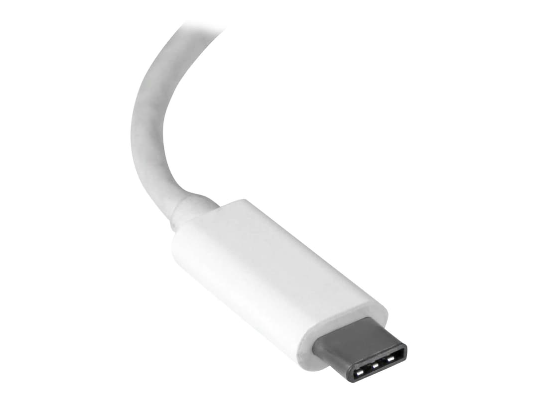 StarTech.com USB C to Gigabit Ethernet Adapter - White - USB 3.1 to RJ45 LAN Network Adapter - USB Type C to Ethernet (US1GC30W) - network adapter - USB-C - Gigabit Ethernet - Image 1