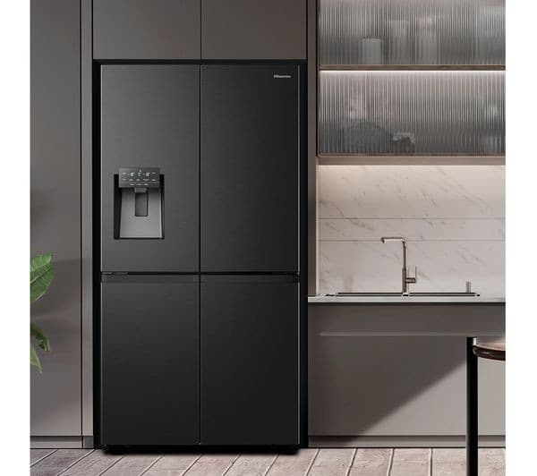 HISENSE PureFlat RQ760N4SBFE American-Style Smart Fridge Freezer - Black Stainless Steel - Image 4