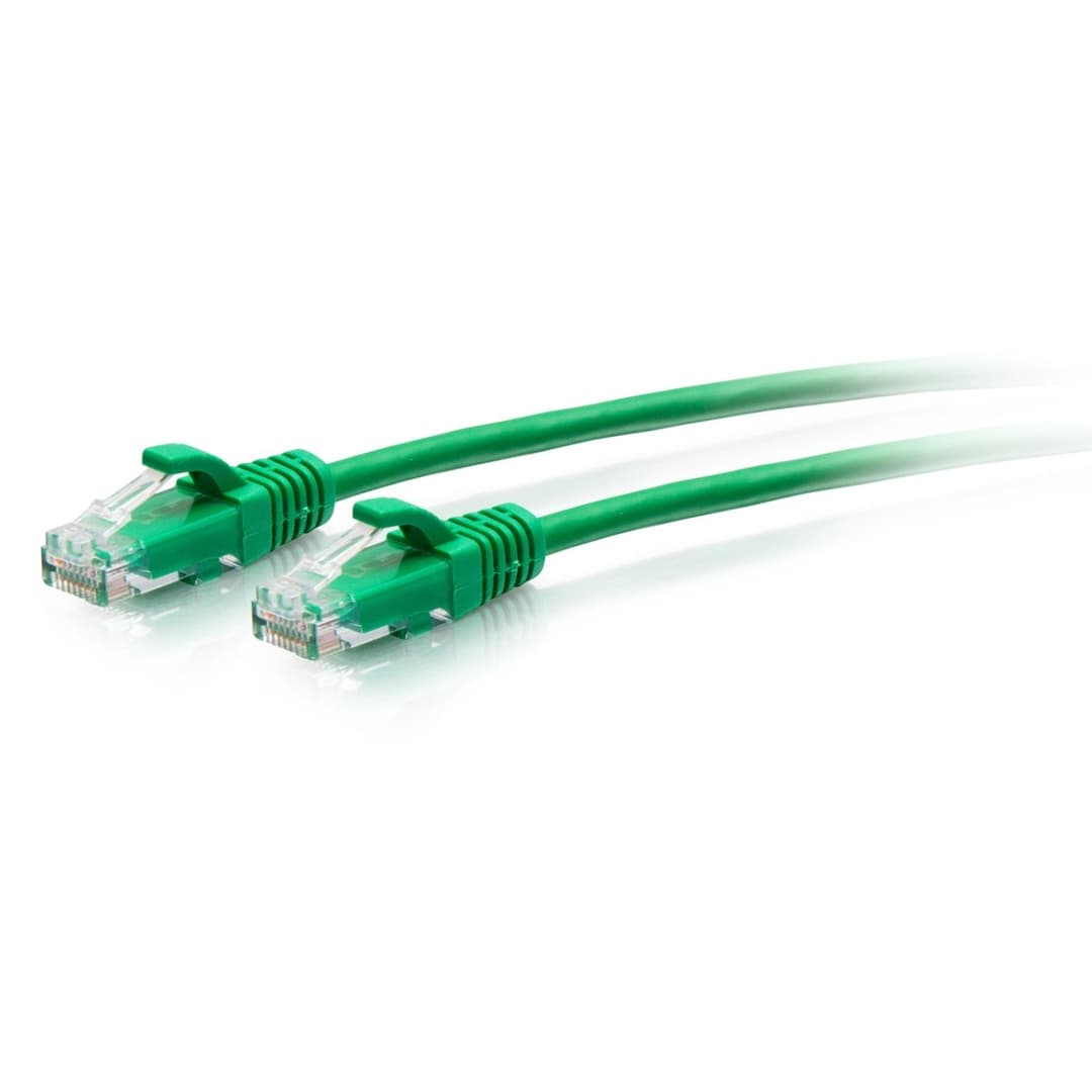 C2G 5ft Cat6a Snagless Unshielded UTP Slim Ethernet Patch Cable Green C2G30155 - Image 1