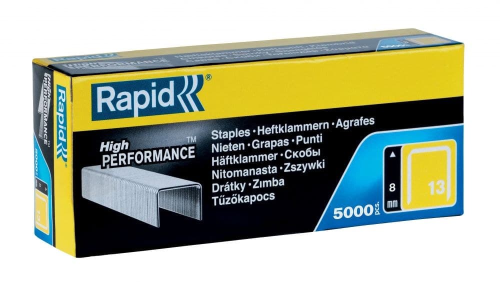 Rapid No. 13 Finewire Staple 8 mm Box of 5000 - Image 1