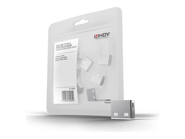Lindy USB Port Blocker White