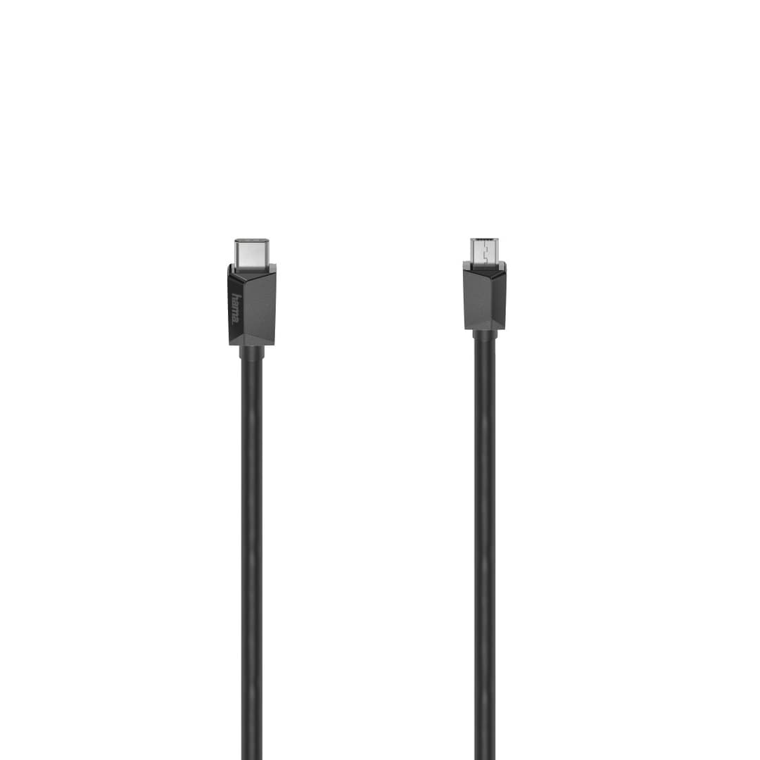 Hama 00200644 USB cable USB 2.0 0.75 m USB C Micro-USB A 0.48 Gbit/s Black - Image 1