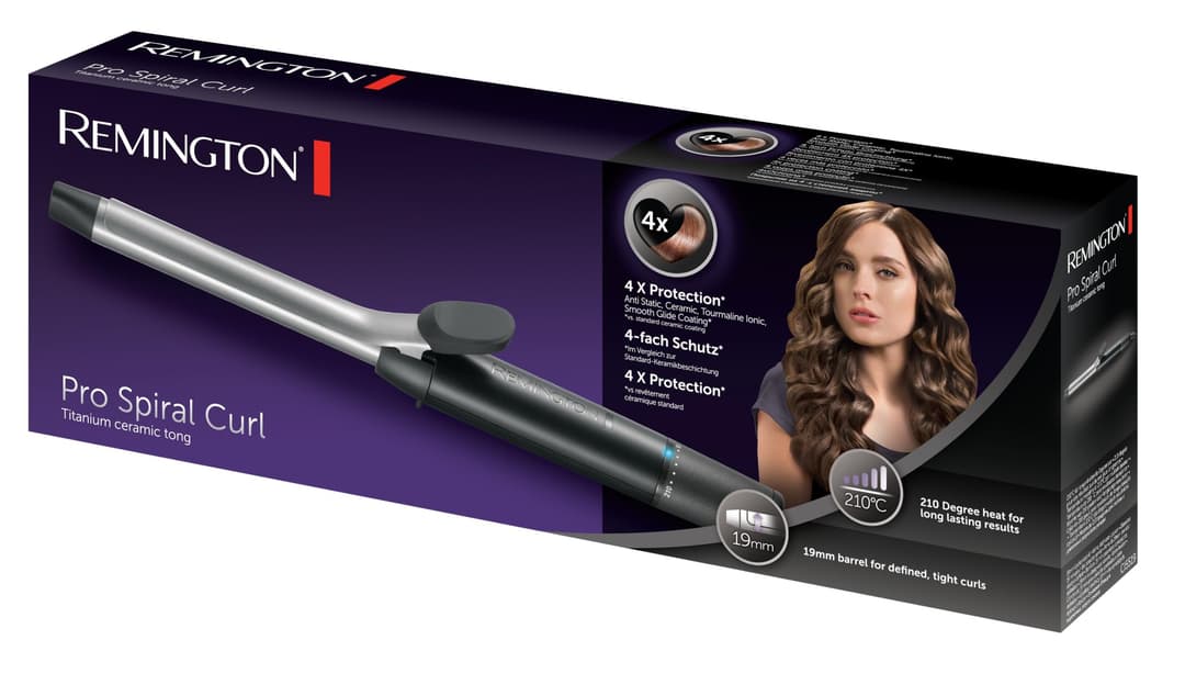 Remington Pro Spiral CI 5519 Ceramic Curling Iron - Silver, Black - Image 6