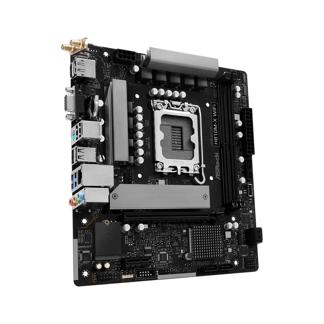ASRock H810M-X WiFi Intel H810 DDR5 Micro-ATX LGA1851 Motherboard - Image 3