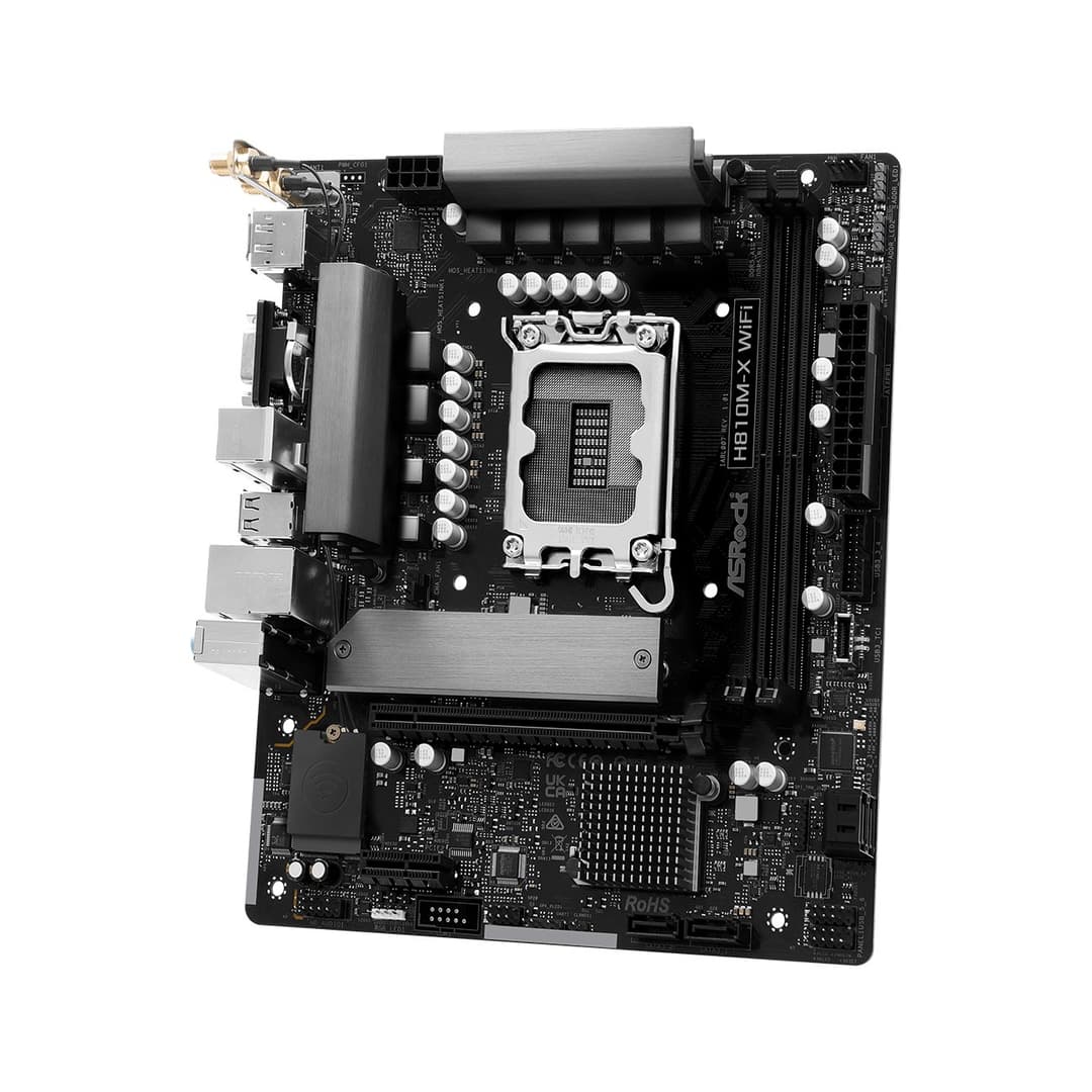 ASRock H810M-X WiFi Intel H810 DDR5 Micro-ATX LGA1851 Motherboard - Image 4