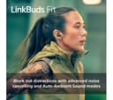 Sony LinkBuds Fit (WF-LS910N) Wireless Noise-Cancelling Earbuds - White thumbnail 6
