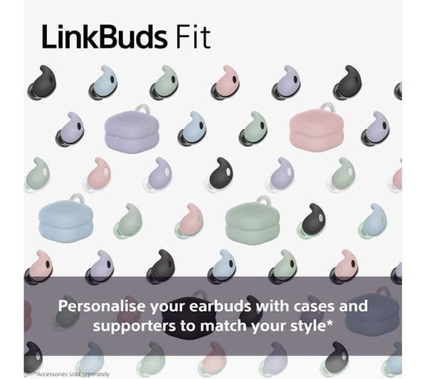 Sony LinkBuds Fit (WF-LS910N) Wireless Noise-Cancelling Earbuds - White - Image 10