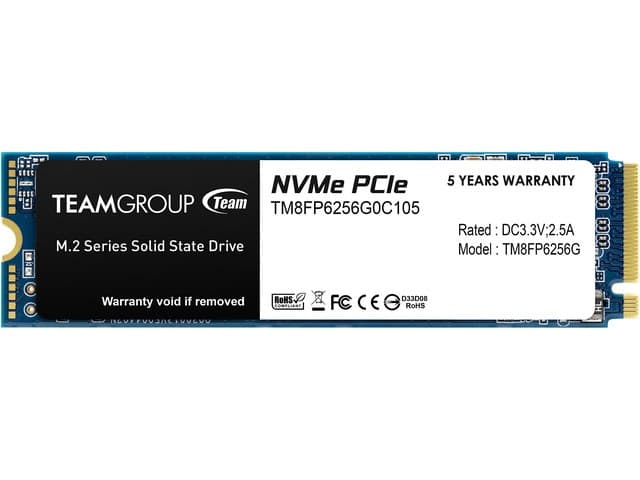 TEAMGROUP MP33 256GB SLC Cache 3D NAND TLC NVMe 1.3 PCIe Gen3x4 M.2 2280 Internal SSD R/W Speed up to 1600/1000 MB/s Laptop&PC Desktop TM8FP6256G0C101 - Image 2