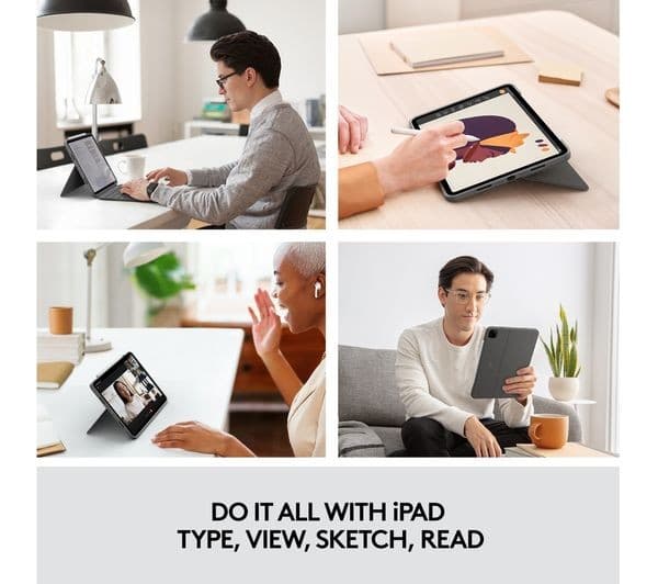 LOGITECH Combo Touch iPad Pro 11" Keyboard Folio Case - Grey - Image 2