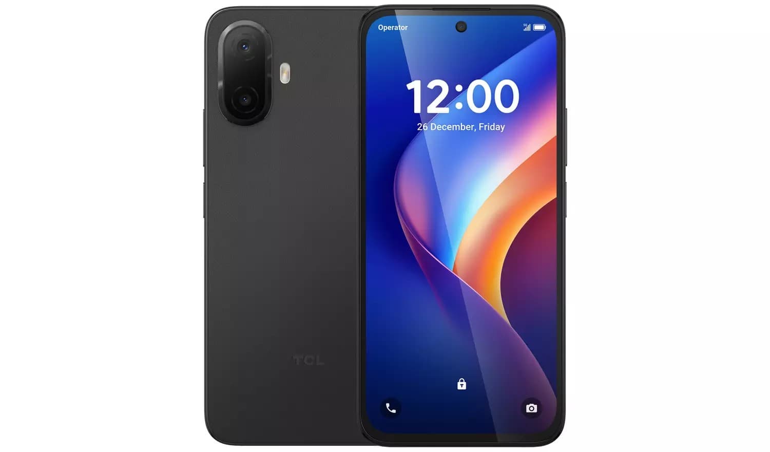 TCL K70 5G 128GB 4GB RAM Dual SIM Smartphone with Protective Case - Midnight Black