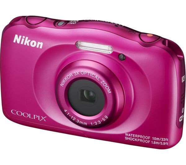 NIKON COOLPIX W100 Tough Compact Camera - Pink - Image 1