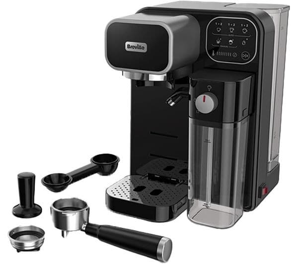 Breville Prima Latte Luxe VCF166 Coffee Machine Black & Silver - Image 8