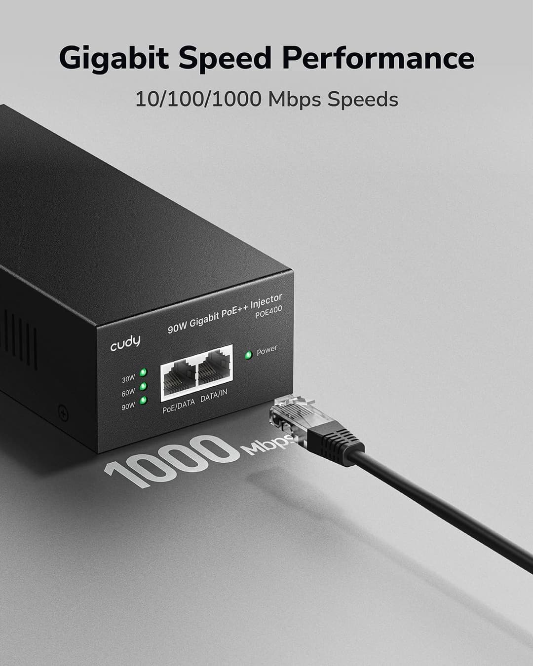 Cudy POE400 Gigabit PoE++ Injector - Black - Image 5