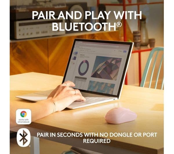 Logitech M240 Silent Bluetooth Mouse - Rose - Image 2