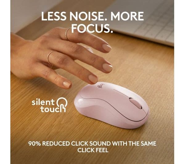 Logitech M240 Silent Bluetooth Mouse - Rose - Image 3