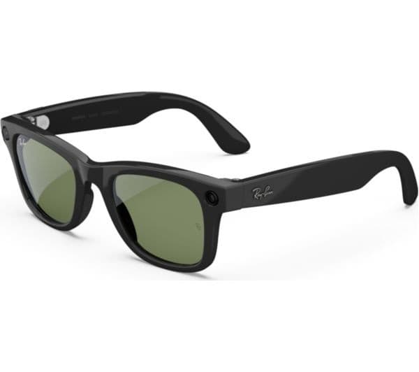 RAY-BAN Meta Wayfarer (Gen 2) Glasses - Shiny Black with Green Lenses - Image 1