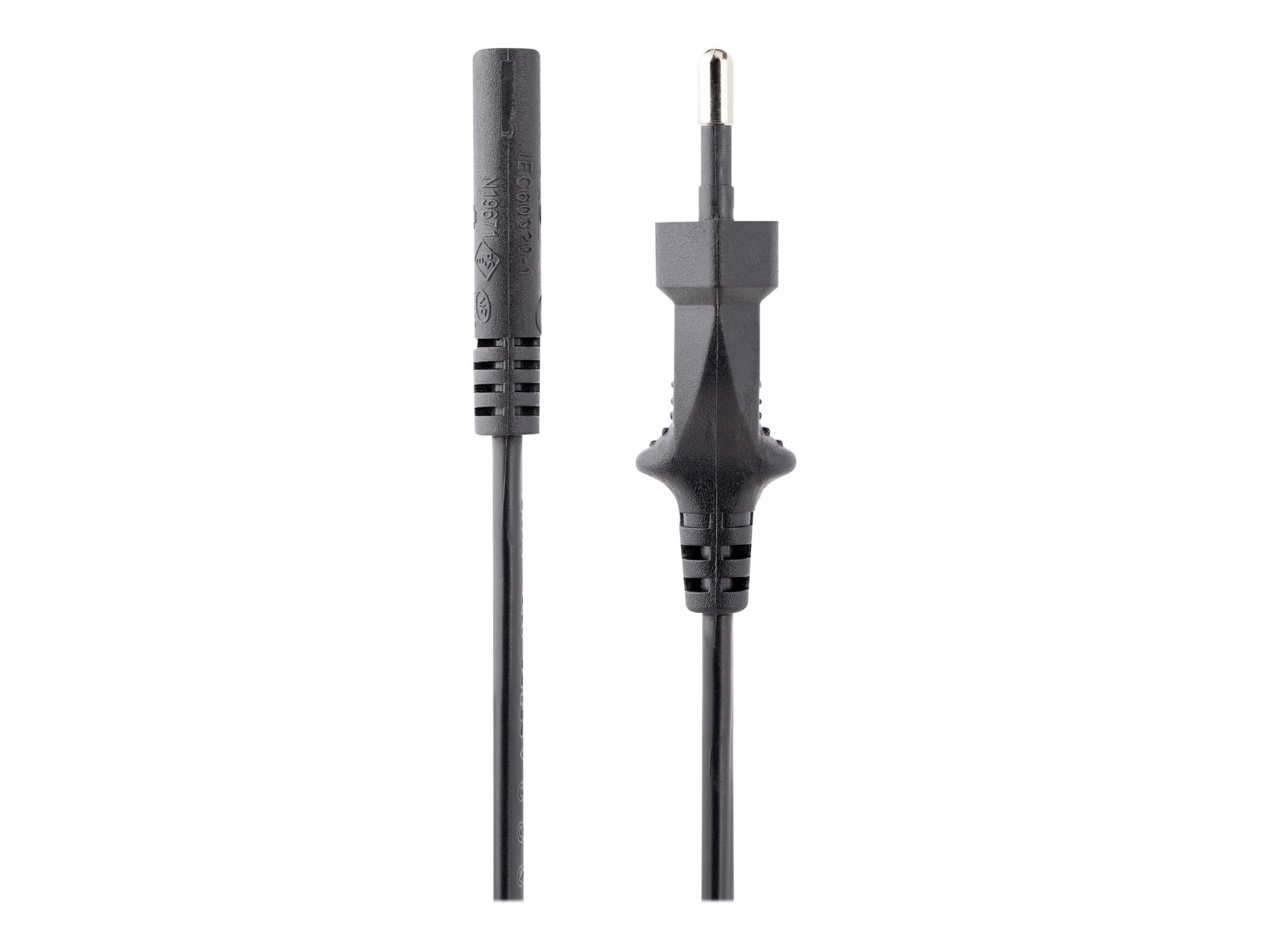 StarTech PXTNB2SEU1M Laptop Power Cable EU Plug to C7 1m Black