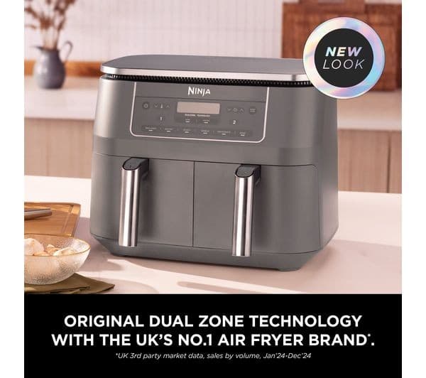 Ninja DZ300UK Dual Zone Air Fryer Gunmetal Grey - Image 2