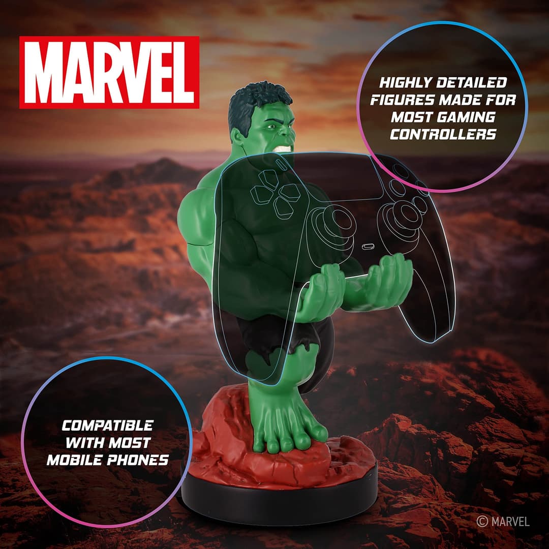Cableguys Marvel Hulk Controller Holder & Phone Stand - Green - Image 6