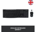 Logitech MK270 Wireless Keyboard and Mouse Combo, Black - UK QWERTY thumbnail 2