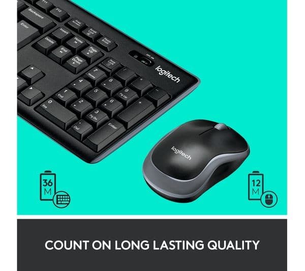 Logitech MK270 Wireless Keyboard and Mouse Combo, Black - UK QWERTY - Image 6