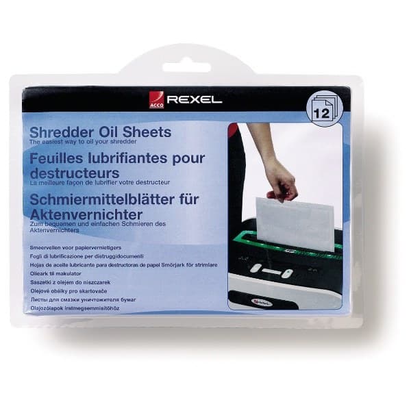 Rexel Shredder Oil Sheets A5 (Pack of 12)