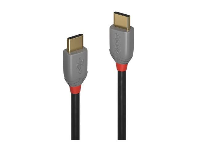 Lindy Anthra Line USB 2.0 USB-C to USB-C Cable 1m 480Mbps 60W PD Black - Image 3