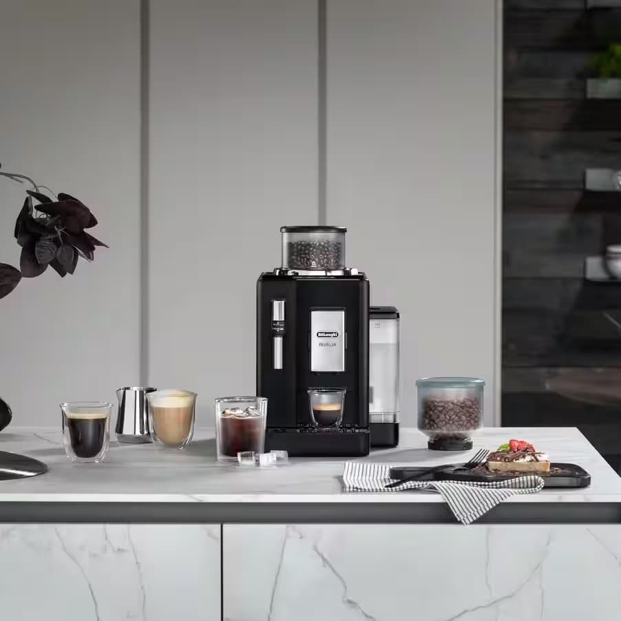 De'Longhi Rivelia Manual Milk Frother Bean to Cup Machine - Onyx Black - Image 2