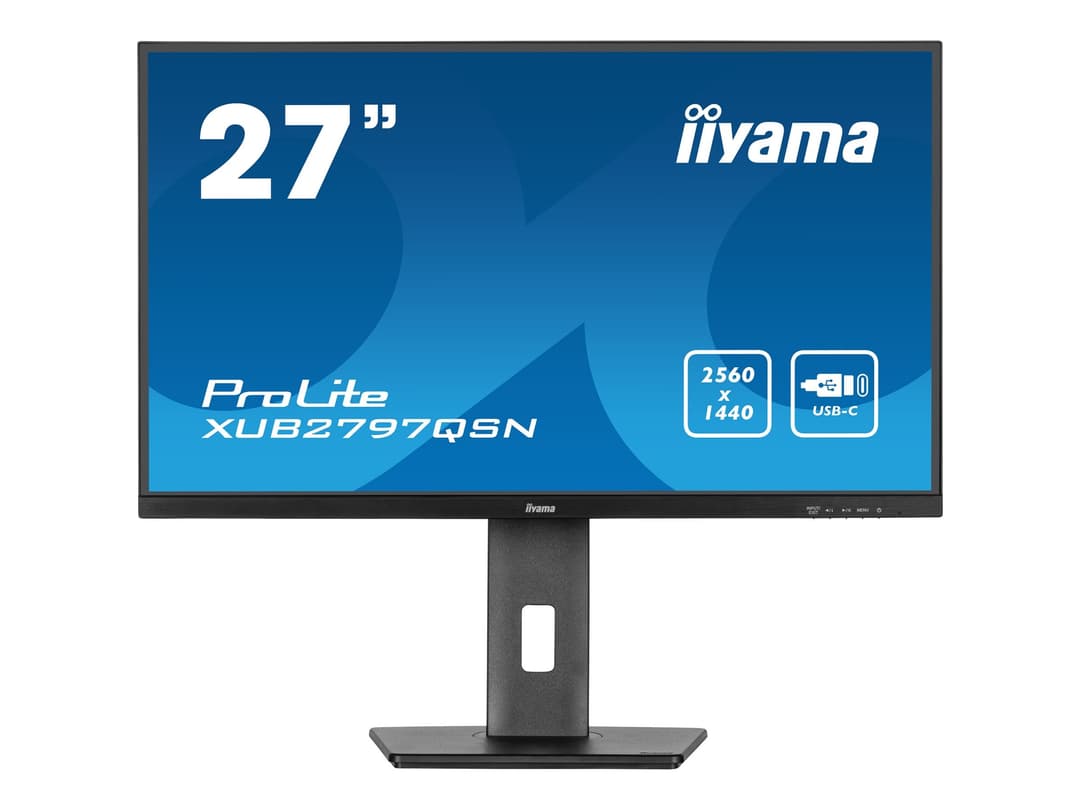 iiyama ProLite XUB2797QSN-B2 27" QHD 2560 x 1440 IPS USB-C Dock Monitor - Black - Image 1