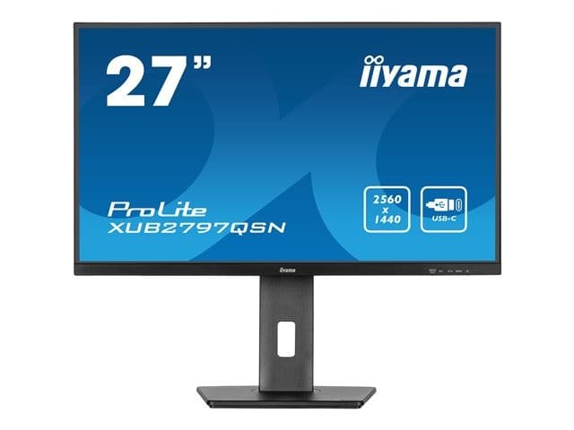 iiyama ProLite XUB2797QSN-B2 27" QHD 2560 x 1440 IPS USB-C Dock Monitor - Black - Image 2
