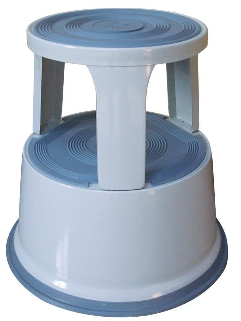 Q-Connect Dark Metal Step Stool - Grey