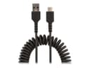 StarTech R2ACC-1M-USB-CABLE Coiled USB-A to USB-C Cable 1m Black thumbnail 2