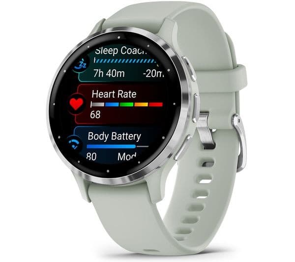 Garmin Venu 3S Smartwatch 41mm Silver & Sage Grey - Image 5